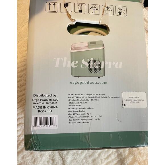 Orgo Products The Sierra Countertop Ice Maker, Bullet Shaped Ice Type, Excellent - Picture 3 of 9